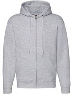 Fruit of the Loom Premium Kapuzen Sweatjacke mit Taschen, Black S, F401 – Chine Gris