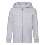 Fruit of the Loom Sweatjacke mit doppelter Kapuze für Kinder, Black 116, F401K – Bild 3