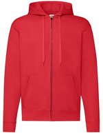 Fruit of the Loom Klassischer Kapuzenpullover mit Metallreißverschluss, Azure Blue S, F401N – Rouge