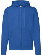 Fruit of the Loom Klassischer Kapuzenpullover mit Metallreißverschluss, Azure Blue S, F401N – Bleu royal