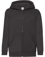 Fruit of the Loom Kapuzenjacke für Kinder, Baumwoll-Polyester-Mix – Black