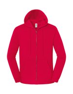 Iconic Premium Hooded Sweat Jacket – Red