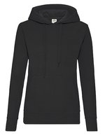 Fruit of the Loom Kapuzensweatshirt Slim Fit Baumwollmix für Damen, Azure Blue XS, F409 – Noir