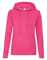 Fruit of the Loom Kapuzensweatshirt Slim Fit Baumwollmix für Damen, Azure Blue XS, F409 – Fuchsia