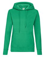 Fruit of the Loom Kapuzensweatshirt Slim Fit Baumwollmix für Damen, Azure Blue XS, F409 – Vert kelly