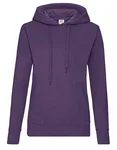 Fruit of the Loom Kapuzensweatshirt Slim Fit Baumwollmix für Damen, Azure Blue XL, F409 – Purple