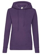 Fruit of the Loom Kapuzensweatshirt Slim Fit Baumwollmix für Damen, Azure Blue XS, F409 – Violet