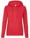 Fruit of the Loom Kapuzensweatshirt Slim Fit Baumwollmix für Damen, Azure Blue XL, F409 – Red