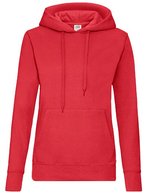 Fruit of the Loom Kapuzensweatshirt Slim Fit Baumwollmix für Damen, Azure Blue XS, F409 – Rouge
