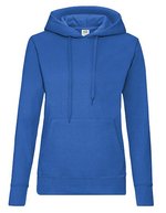 Fruit of the Loom Kapuzensweatshirt Slim Fit Baumwollmix für Damen, Azure Blue XS, F409 – Bleu royal
