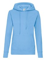 Fruit of the Loom Kapuzensweatshirt Slim Fit Baumwollmix für Damen, Azure Blue XS, F409 – Bleu ciel