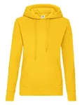 Fruit of the Loom Kapuzensweatshirt Slim Fit Baumwollmix für Damen, Azure Blue XL, F409 – Sunflower