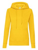 Fruit of the Loom Kapuzensweatshirt Slim Fit Baumwollmix für Damen, Azure Blue XS, F409 – Tournesol