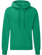 Fruit of the Loom Classic Kapuzenpullover mit Kängurutasche, Azure Blue S, F421 – Heather Green