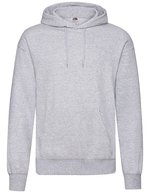 Fruit of the Loom Classic Kapuzenpullover mit Kängurutasche, Azure Blue S, F421 – Heather Grey