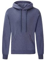Fruit of the Loom Classic Kapuzenpullover mit Kängurutasche, Azure Blue S, F421 – Heather Navy