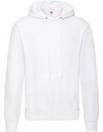 Fruit of the Loom Classic Kapuzenpullover mit Kängurutasche, Azure Blue S, F421 – White