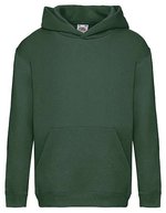 Fruit of the Loom Premium Kapuzenpullover mit Tasche für Kinder – Bottle Green