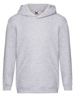 Fruit of the Loom Premium Kapuzenpullover mit Tasche für Kinder – Heather Grey