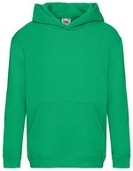 Fruit of the Loom Premium Kapuzenpullover mit Tasche für Kinder, Black 116, F421K – Verde kelly