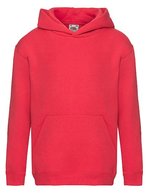 Fruit of the Loom Premium Kapuzenpullover mit Tasche für Kinder, Black 116, F421K – Rosso