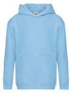 Fruit of the Loom Premium Kapuzenpullover mit Tasche für Kinder, Black 116, F421K – Azzurro cielo