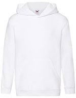 Fruit of the Loom Premium Kapuzenpullover mit Tasche für Kinder, Black 116, F421K – Bianco
