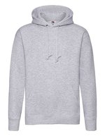 Fruit of the Loom Premium Kapuzensweat mit Kängurutasche, Black S, F421N – Melange Grigio