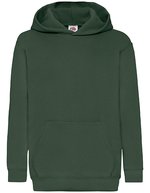 Fruit of the Loom Classic Kapuzen-Sweat mit Kängurutasche für Kinder, Azure Blue 116, F421NK – Bottle Green