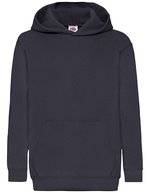 Fruit of the Loom Classic Kapuzen-Sweat mit Kängurutasche für Kinder, Azure Blue 116, F421NK – Deep Navy