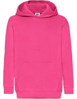 Fruit of the Loom Classic Kapuzen-Sweat mit Kängurutasche für Kinder, Azure Blue 116, F421NK – Fuchsia