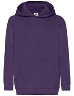 Fruit of the Loom Classic Kapuzen-Sweat mit Kängurutasche für Kinder, Azure Blue 116, F421NK – Purple
