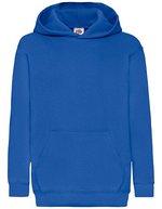 Fruit of the Loom Classic Kapuzen-Sweat mit Kängurutasche für Kinder, Azure Blue 116, F421NK – Royal Blue