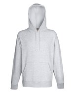 Fruit of the Loom Leichtes Hoodie mit Raglan-Ärmeln, Black S, F430 – Chine Gris