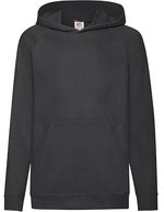 Fruit of the Loom Leichter Kinder Hoodie mit Raglan-Ärmeln, Black 116, F430K – Bild 2