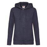 Fruit of the Loom Kapuzen Sweatjacke aus Baumwolle für Damen, Black XL, F440N – Bild 3