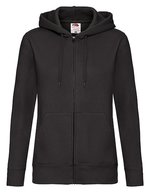 Fruit of the Loom Kapuzen Sweatjacke aus Baumwolle für Damen, Black XL, F440N – Nero