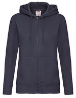 Fruit of the Loom Kapuzen Sweatjacke aus Baumwolle für Damen, Black XL, F440N – Profondo Blu navy