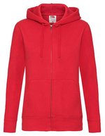 Fruit of the Loom Kapuzen Sweatjacke aus Baumwolle für Damen, Black XL, F440N – Rosso