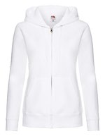 Fruit of the Loom Kapuzen Sweatjacke aus Baumwolle für Damen, Black XL, F440N – Bianco