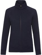 Fruit of the Loom Sweatjacke mit Stehkragen für Damen, Black M, F442N – Deep Navy