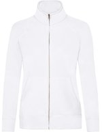 Fruit of the Loom Sweatjacke mit Stehkragen für Damen, Black M, F442N – White