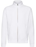 Fruit of the Loom Premium Sweat Jacket mit Stehkragen, Black S, F457 – Blanc