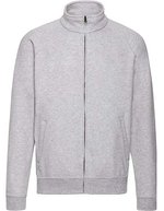 Fruit of the Loom Classic Sweatjacke mit Stehkragen, Black S, F457N – Heather Grey