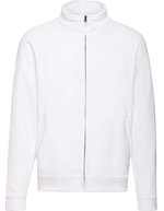Fruit of the Loom Classic Sweatjacke mit Stehkragen, Black S, F457N – White