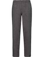 Fruit of the Loom Bequeme Jogginghose mit offenem Beinabschluss, Black S, F481 – Dark Heather Grey