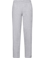 Fruit of the Loom Bequeme Jogginghose mit offenem Beinabschluss, Black S, F481 – Heather Grey