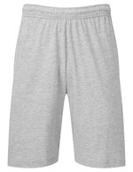 Fruit of the Loom Baumwoll Jersey Shorts mit Kordelbund, Black S, F496 – Chine Gris