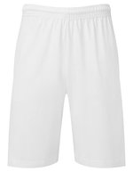Fruit of the Loom Baumwoll Jersey Shorts mit Kordelbund, Black S, F496 – Blanc