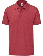 Fruit of the Loom 65/35 Piqué Polo mit Ripp-Kragen, Sky Blue XXL, F502 – Melange Rosso